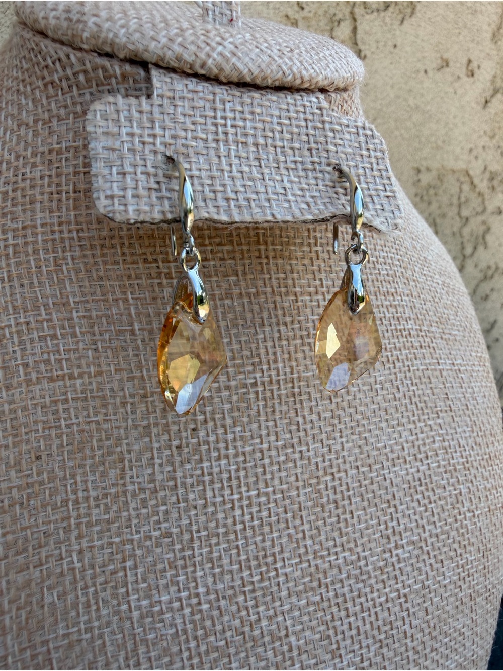 New Elegant Yellow Crystal Like Drop Earrings - Women’s Fashion Jewelry